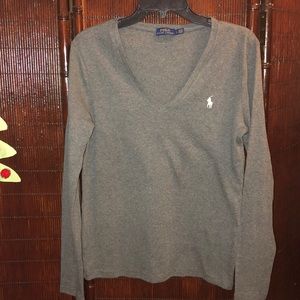 Gray Long Sleeved Polo